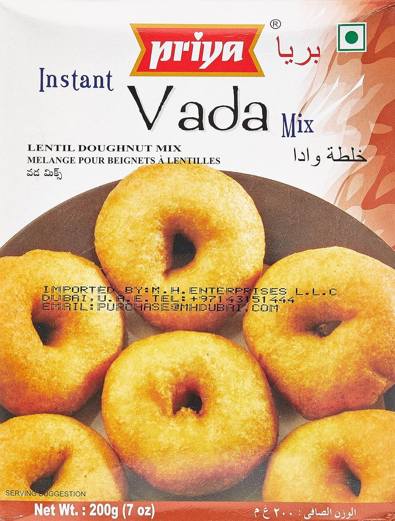 Priya خلطة فادا الفورية من بريا - خلطة الدونات العدسية، 200 جرام - Image 1